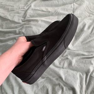 All Black Vans Slip on